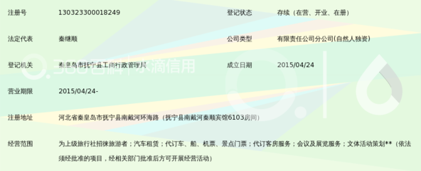 秦皇岛海悦国际旅行社南戴河门市部